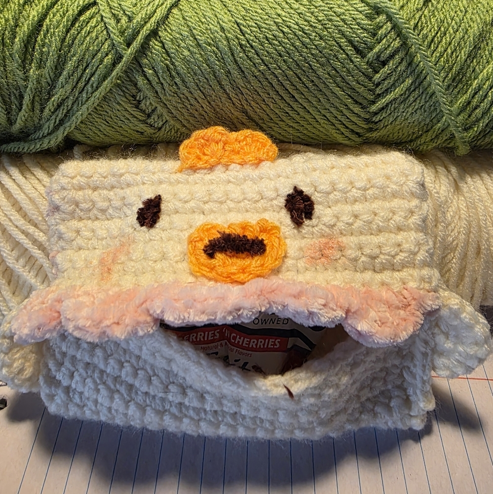 Crochet Animal Snack or Tissue Pouch - Picture 3 of 4